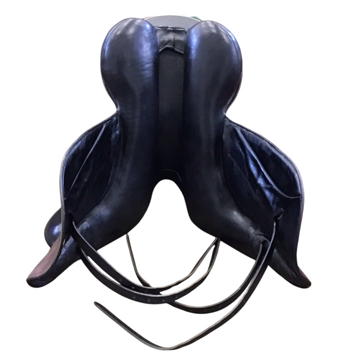 18" Custom Saddlery Icon Star Medium Used Dressage Saddle - H