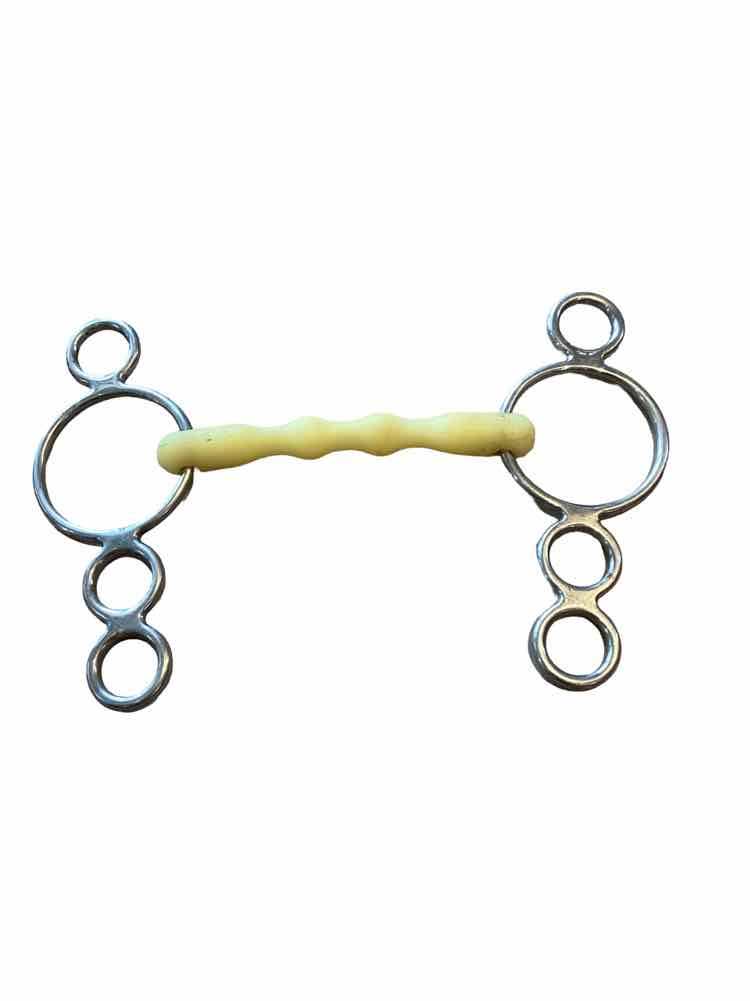 HAPPY MOUTH 135mm/5.25" Shaped Mullen 3 Ring Gag USED B