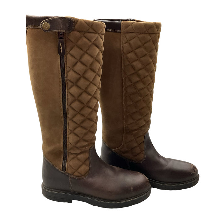 Dublin Women's 9.5 Quilted Front River Boot Two Tone Brown Used