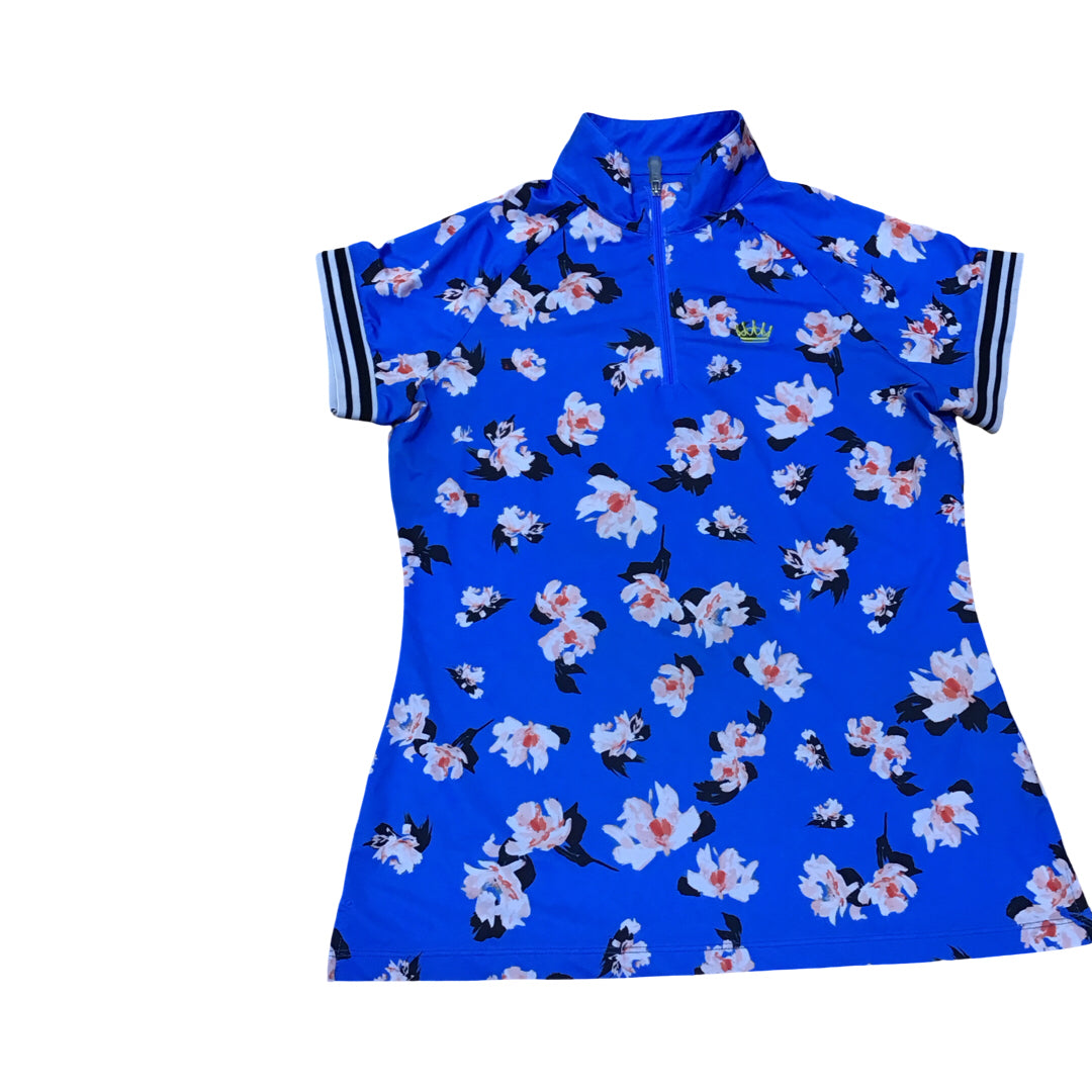Kastel MD 1/4 Zip Flower Print Shirt Used