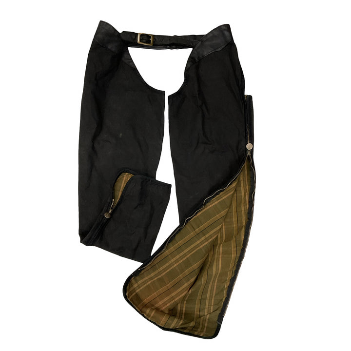 Outback Women's Small Oilskin Chaps Black Used
