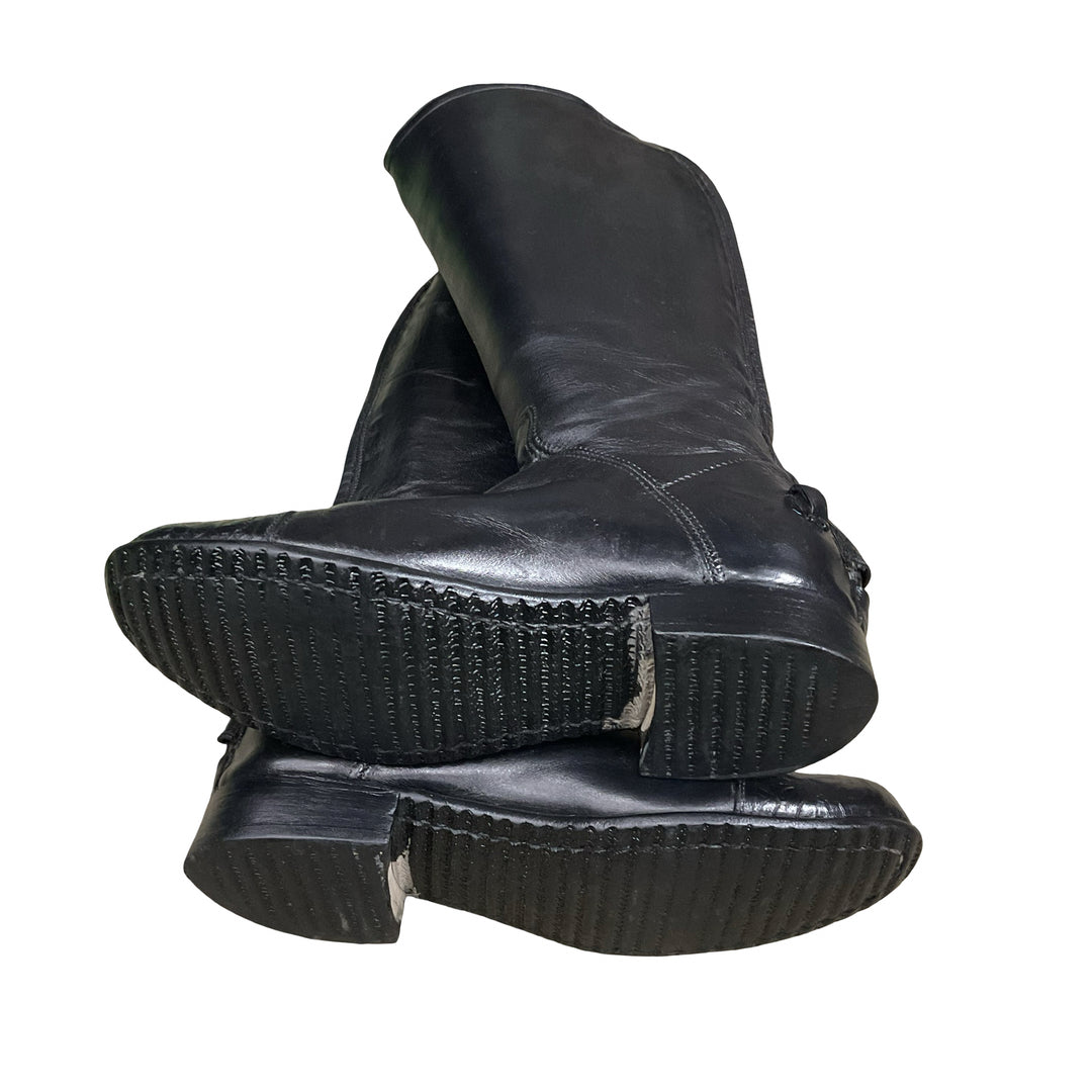 Der Dau Women's 38 Short/Wide Hunter Dress Boot Black Used