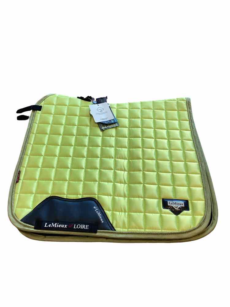 NEW large lime green satin dressage saddle pad B