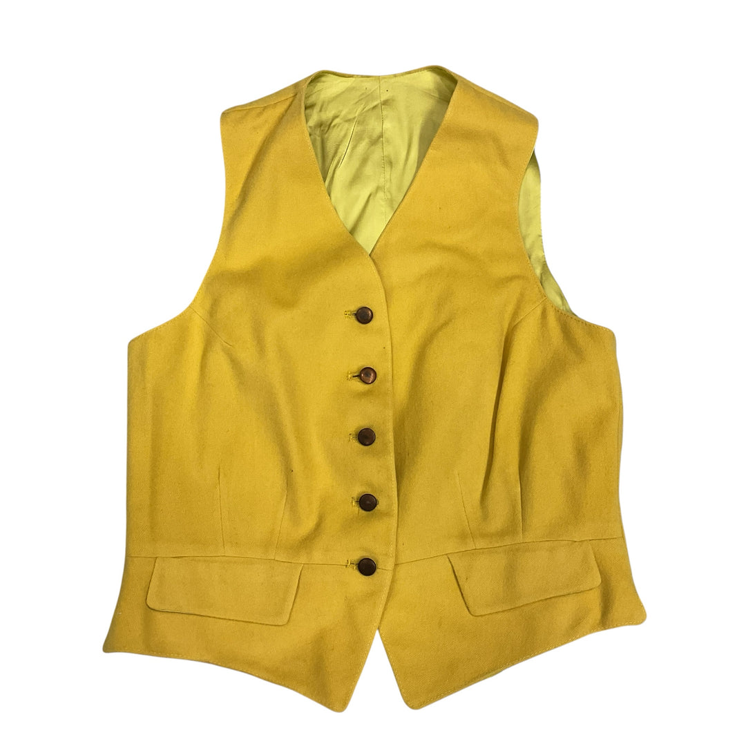 Brittany Women's Small Canary Wool Hunt Vest Used - H