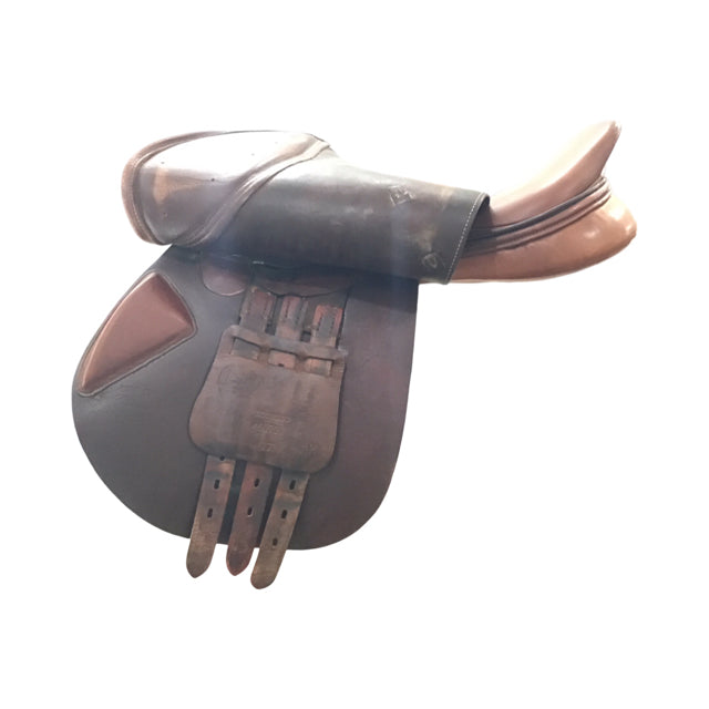 17" Pessoa Rodrigo Medium Tree Used Close Contact Saddle - C