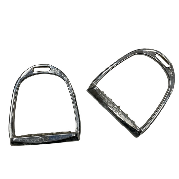 American Equus 4.5" Hunter EQ Fillis English Stirrups Silver Used