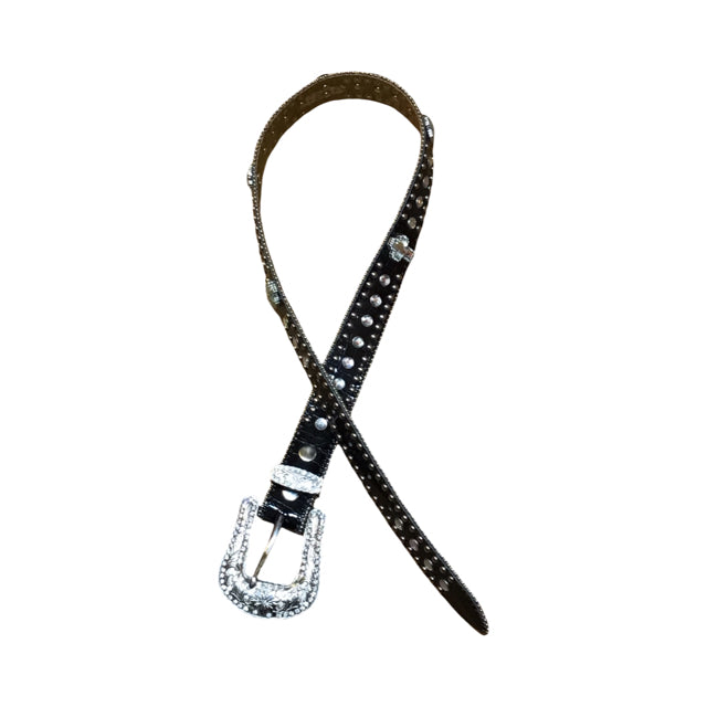 NOCONA 28 Leather Crystal Cross Belt USED B