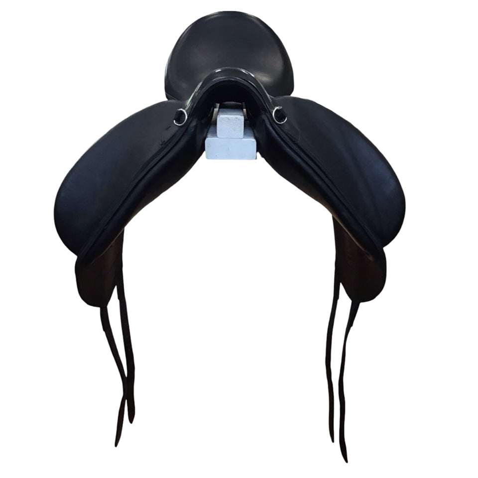 17" - 17.5" 002 Devoucoux Makila Harmonie Medium Used Dressage Saddle - H