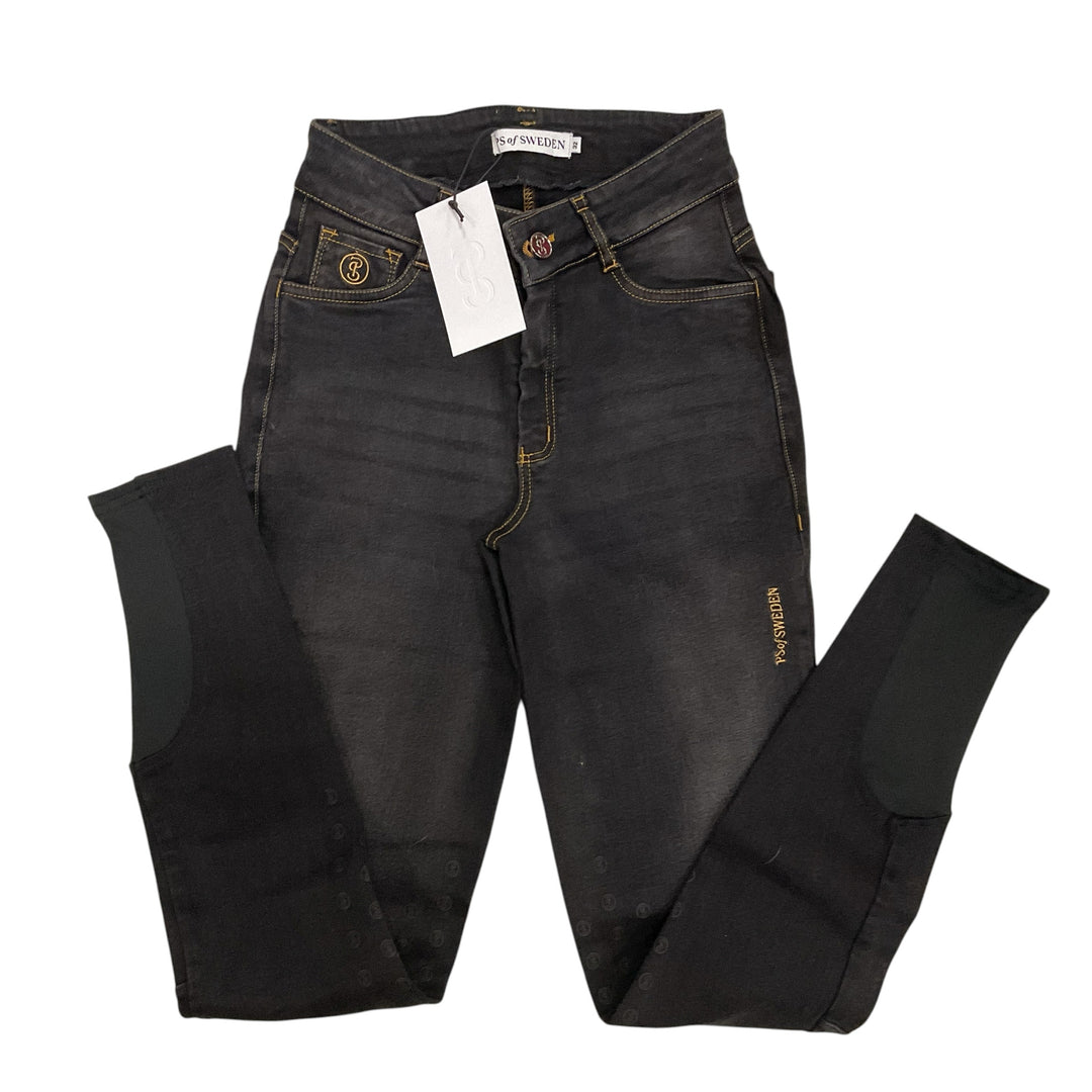 PS Of Sweden Ellie 32 (XS) Knee Patch Denim Schooling Breech Black Used - H