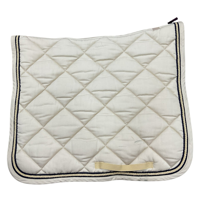 RG Italy Diamond Stitching Dressage Saddle Pad Light Cream Used - H