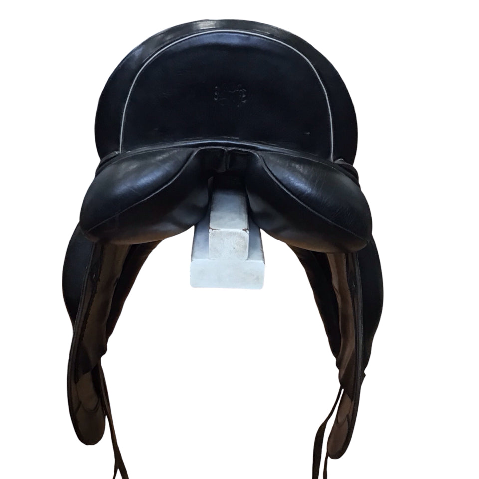 17.5" Custom Saddlery Laguna Med/Wide Used Dressage Saddle - H