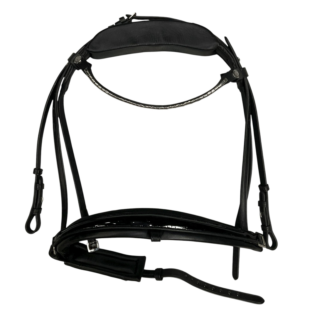 Finesse Pony Padded Dressage Bridle Black Used - H