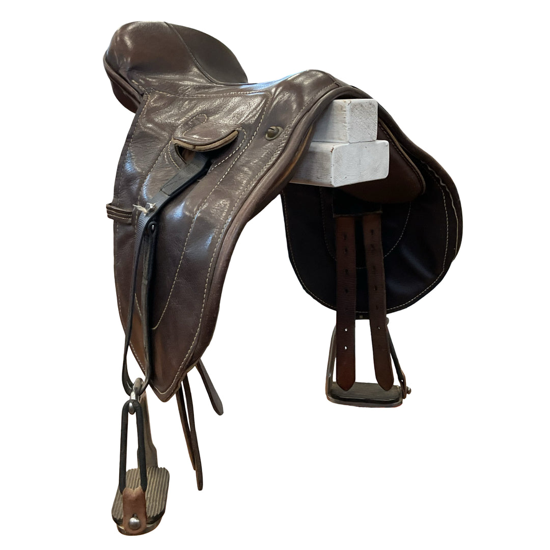 12" Beval Short Stirrup Half Tree Used Childs Leadline Saddle