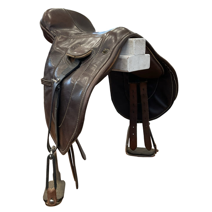 12" Beval Short Stirrup Half Tree Used Childs Leadline Saddle