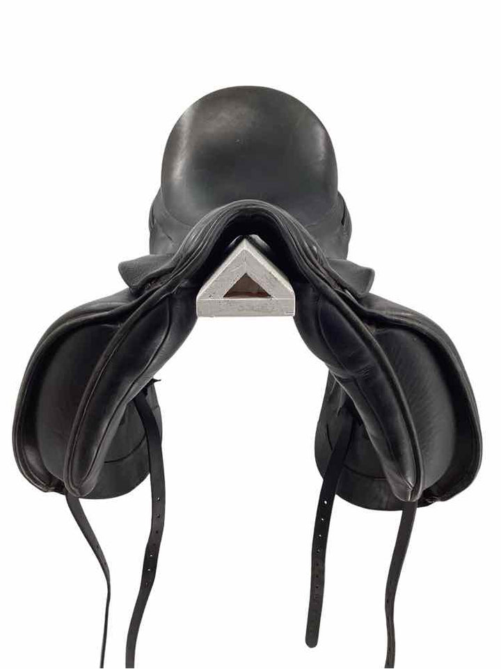 18.5" Custom Saddlery Laguna wool flocked used dressage saddle was just reflocke