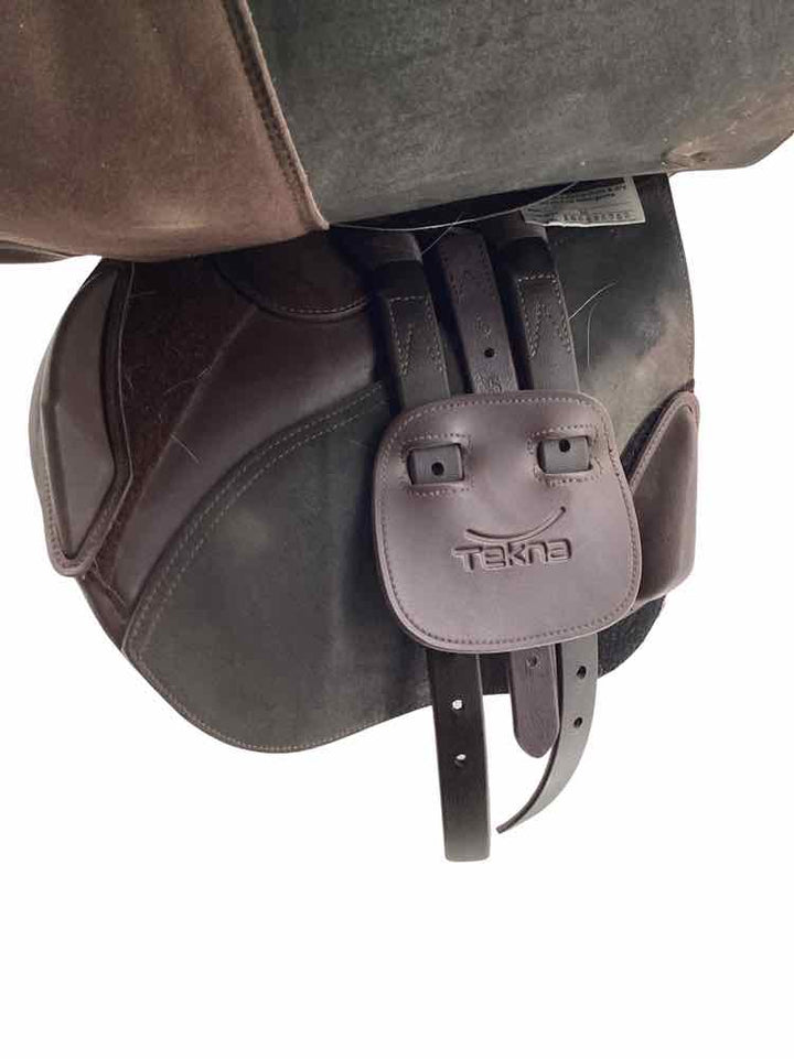 17" Tekna used close contact adjustable tree saddle B has gullet set and cover