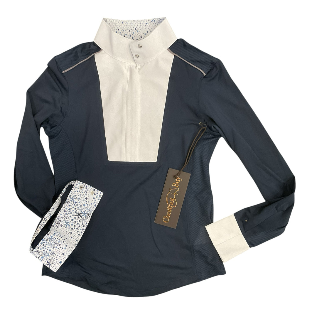 Chestnut Bay Child Medium SkyCool Liberty Youth Show Shirt Night Sky New - H