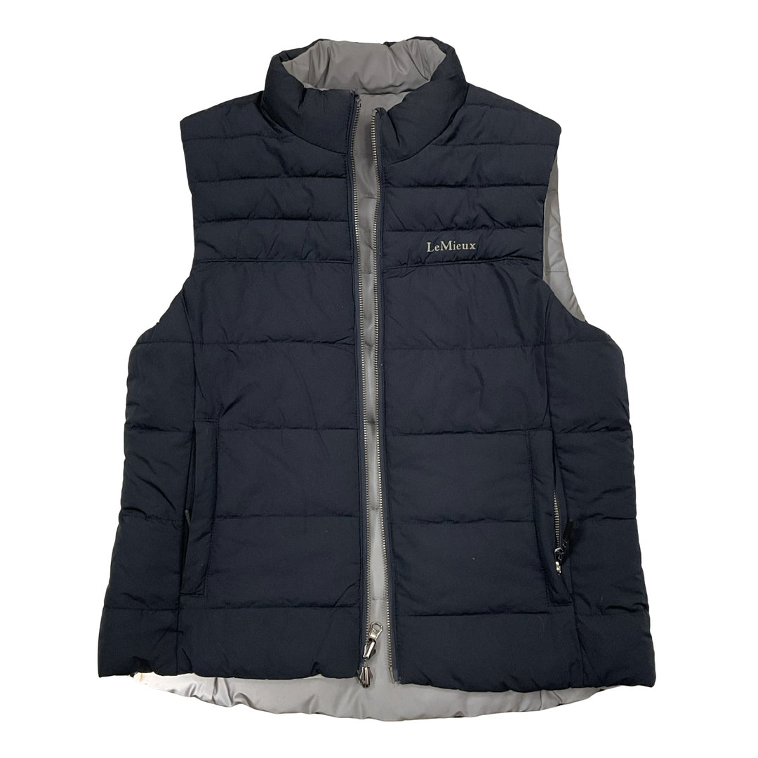 LeMieux Women's 4 Reversible Puffer Vest Black/Silver Used