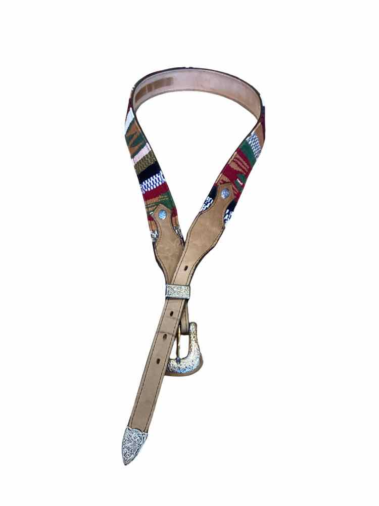 CIRCLE Y 34" Needlepoint Belt USED B
