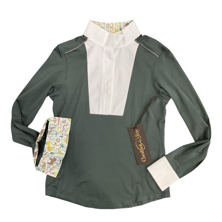 Chestnut Bay Child Medium SkyCool Liberty Youth Show Shirt Street Green New - H