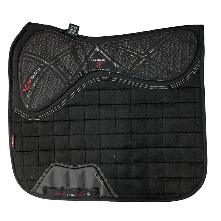 LeMieux Large Dressge X Grip Silicone Saddle Pad Black Used