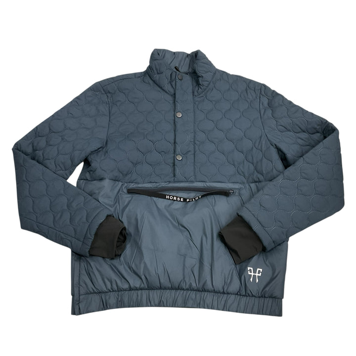 Horse Pilot Women's XL Pull Over Quilted Down Jacket Blue Used - H