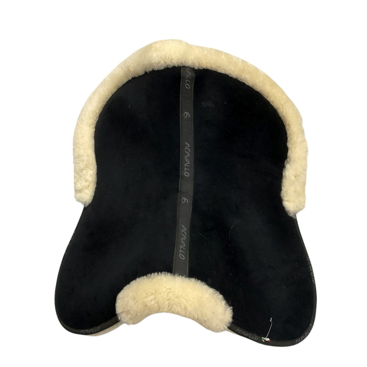 Acavallo Suede Full Sheepskin Memory Foam Half Pad w/ Configurable Pockets - H