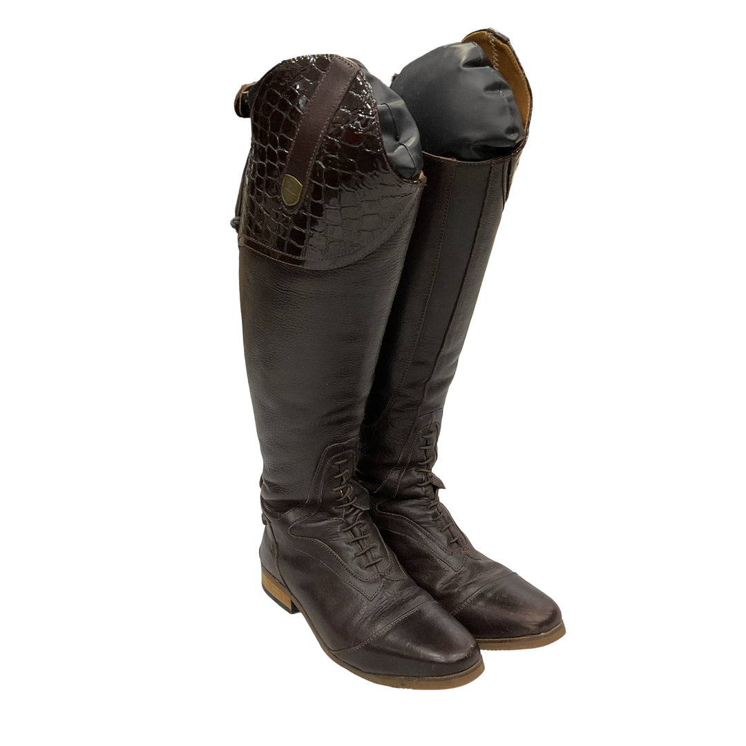 Mountain Horse Women's 8 Reg/Wide Sovereign Lux Field Boot Brown Used - H