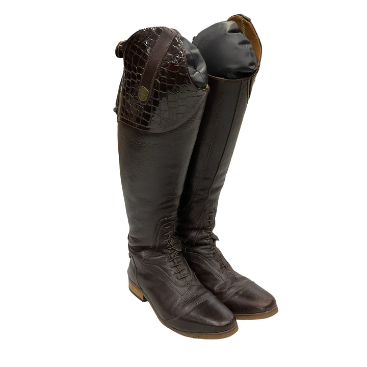 Mountain Horse Women's 8 Reg/Wide Sovereign Lux Field Boot Brown Used - H