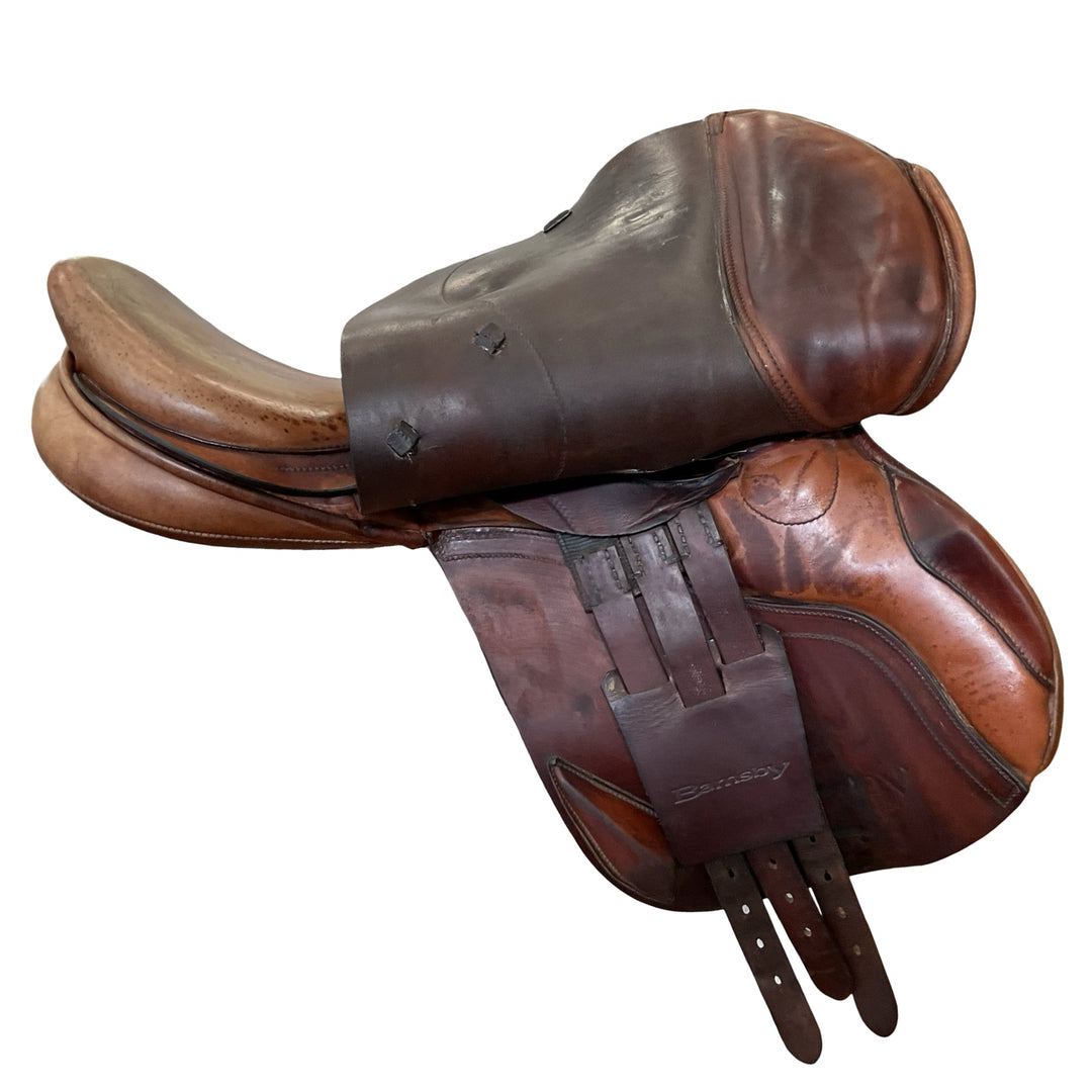 17.5" Cliff Barnsby Wide Used Hunter/Jumper Saddle
