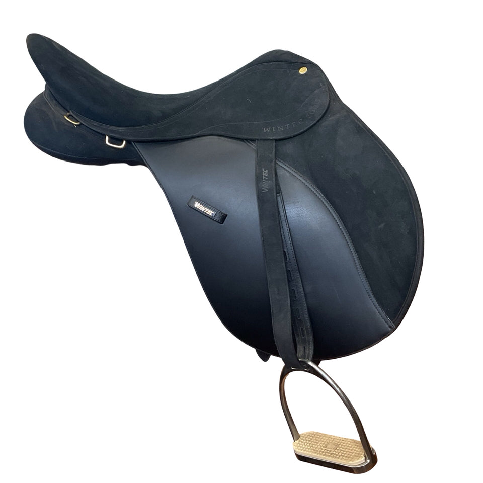 16.5" Wintec 2000 Adjustable Used All Purpose Saddle with Irons and Webbers