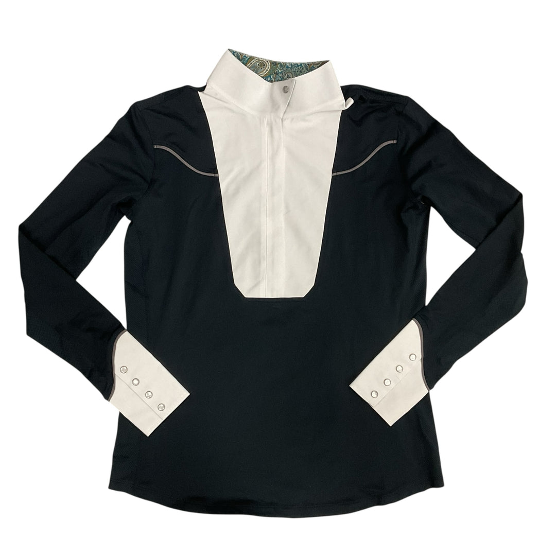 Chestnut Bay Women's Small Caliente Western Show Shirt Black New - H