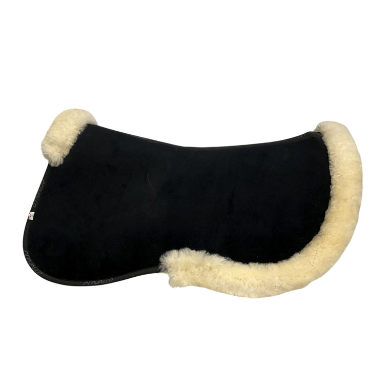 Acavallo Suede Full Sheepskin Memory Foam Half Pad w/ Configurable Pockets - H