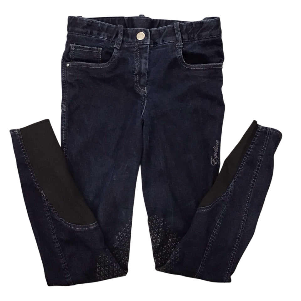 Equiline Women's IT 40 Ridetex Denim Knee Patch Schooling Breech - H