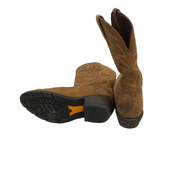 Ariat Men's 8.5 Heritage Western R Toe Boot Brown Used