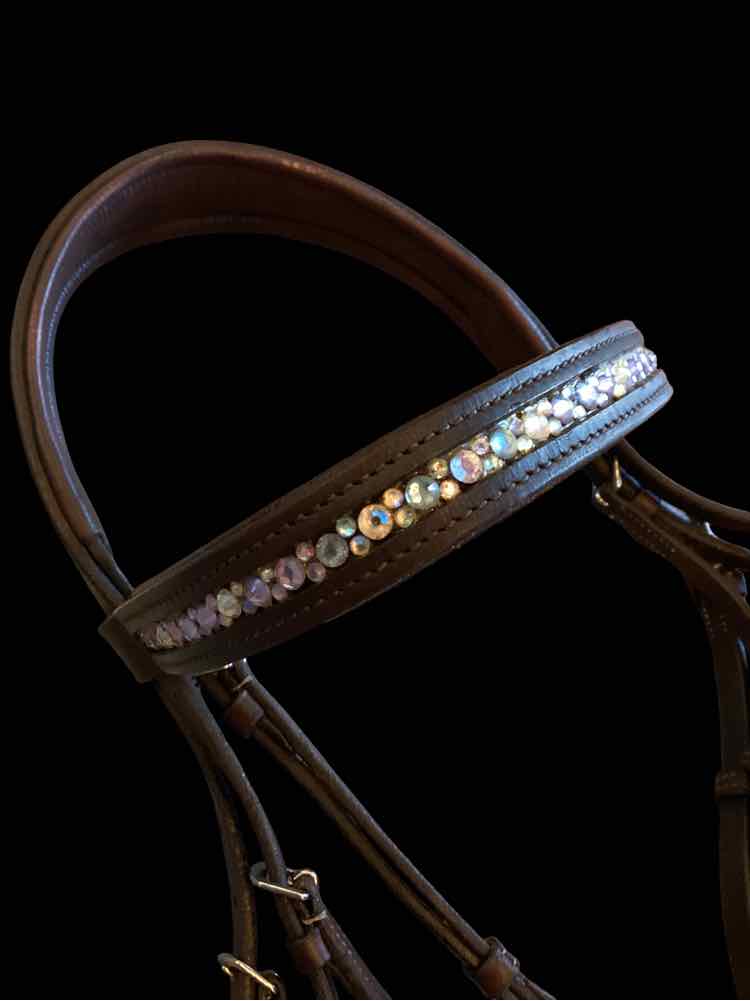 Leather figure 8 brown used horse full bridle B