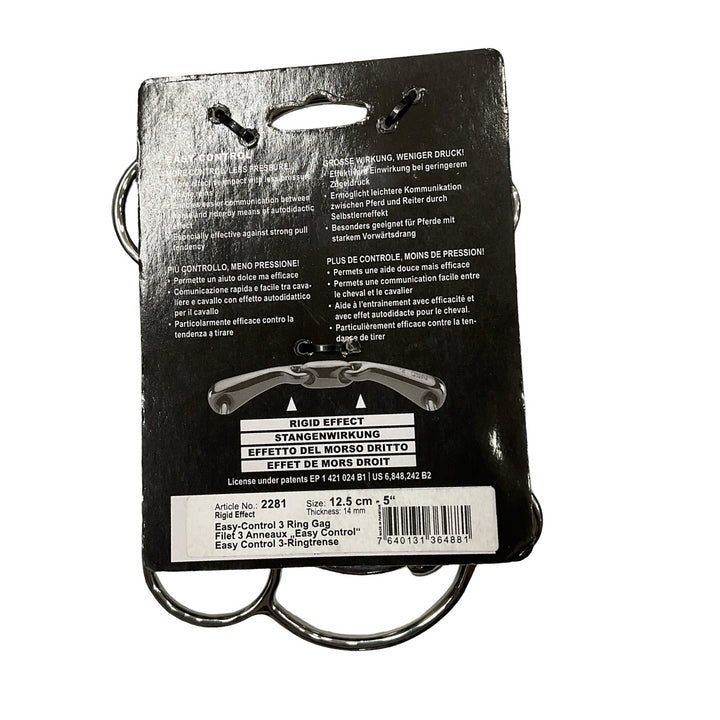 Stubben 5" Easy Control 3 Ring Gag New