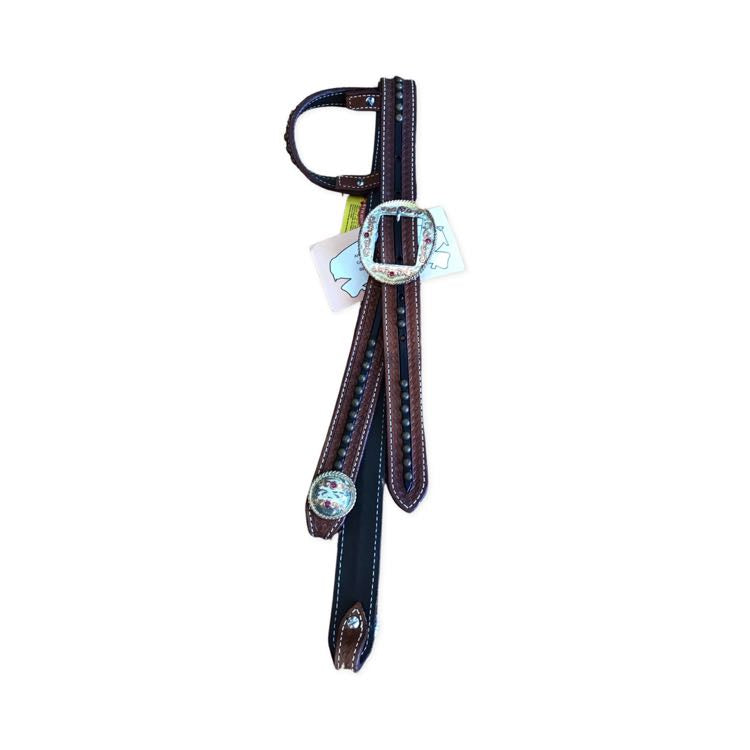 SHOWMAN Western headstall with silver B