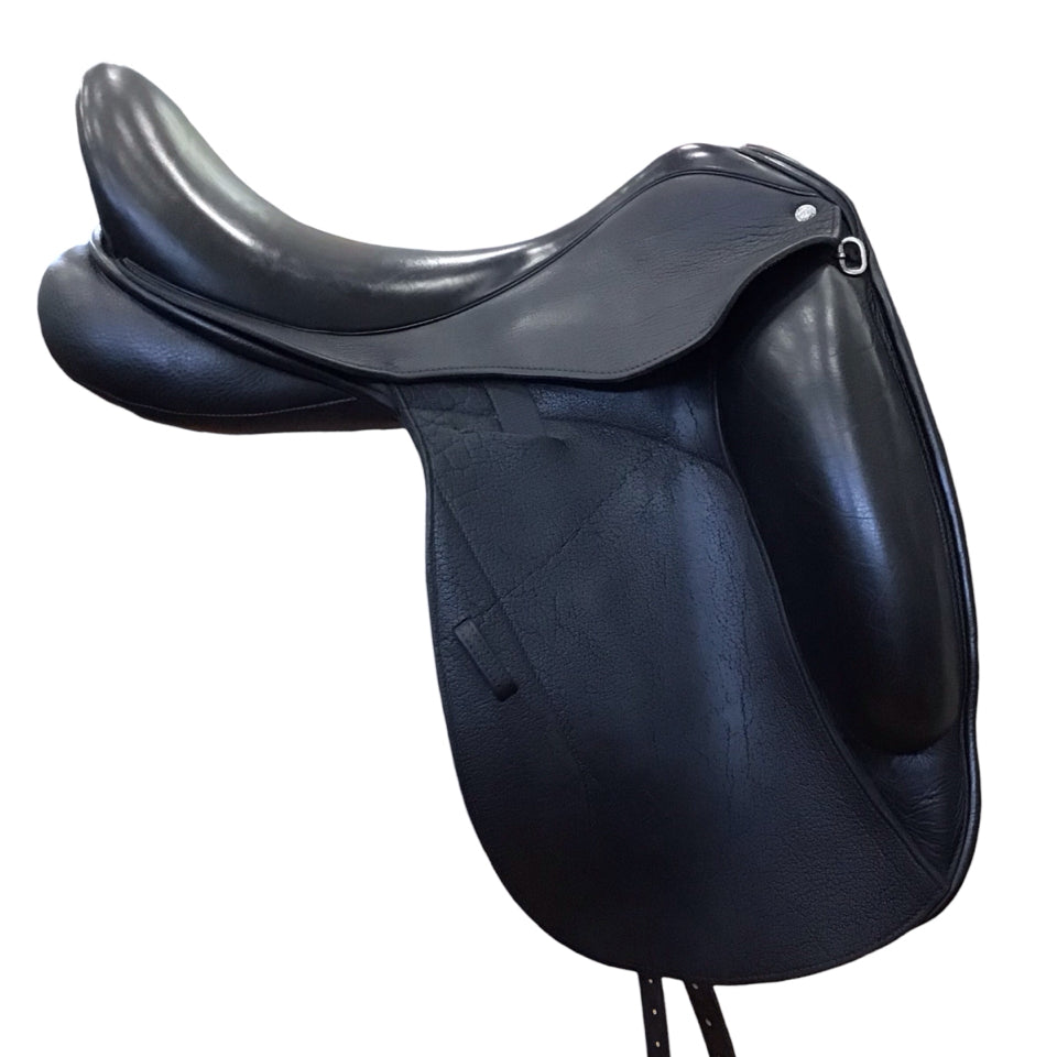 18.5" Custom Saddlery Icon Flight Medium/Wide Used Dressage Saddle - H