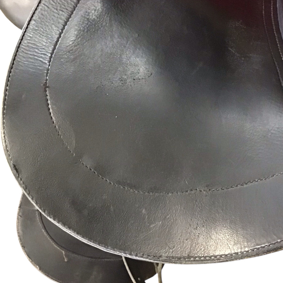 17.5" Custom Saddlery Laguna Med/Wide Used Dressage Saddle - H