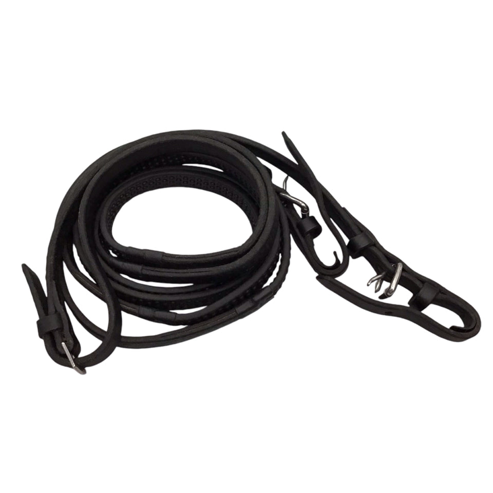 Nunn Finer Black Rubber Reins Used - H