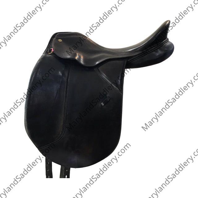 17" Collegiate Medium Narrow Tree Used Dressage Saddle - C