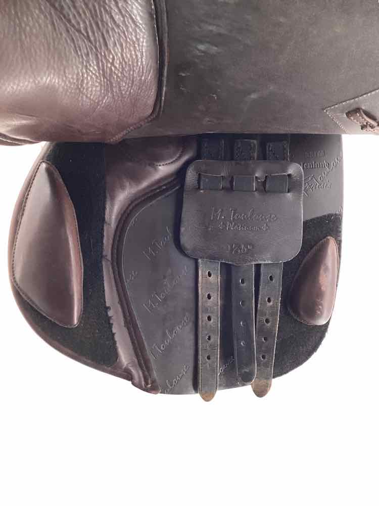 17.5" M Toulouse Jeninne adjustable tree wool flocked used close contact saddle