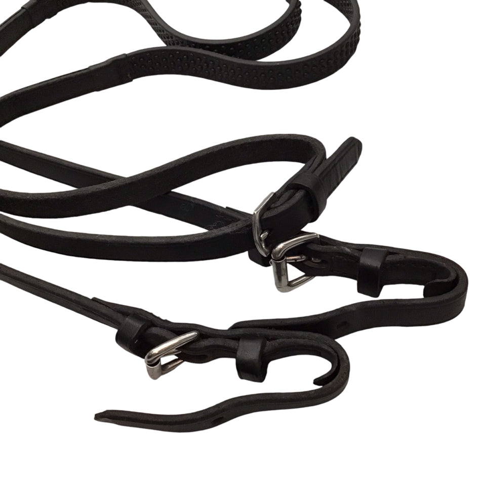 Nunn Finer Black Rubber Reins Used - H