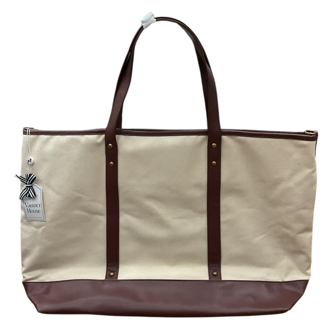Vanner House Trotting Horse Tote Bag Tan/Brown New - H