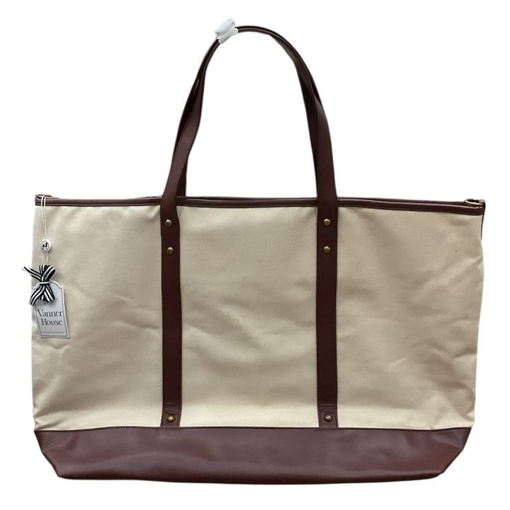 Vanner House Trotting Horse Tote Bag Tan/Brown New - H