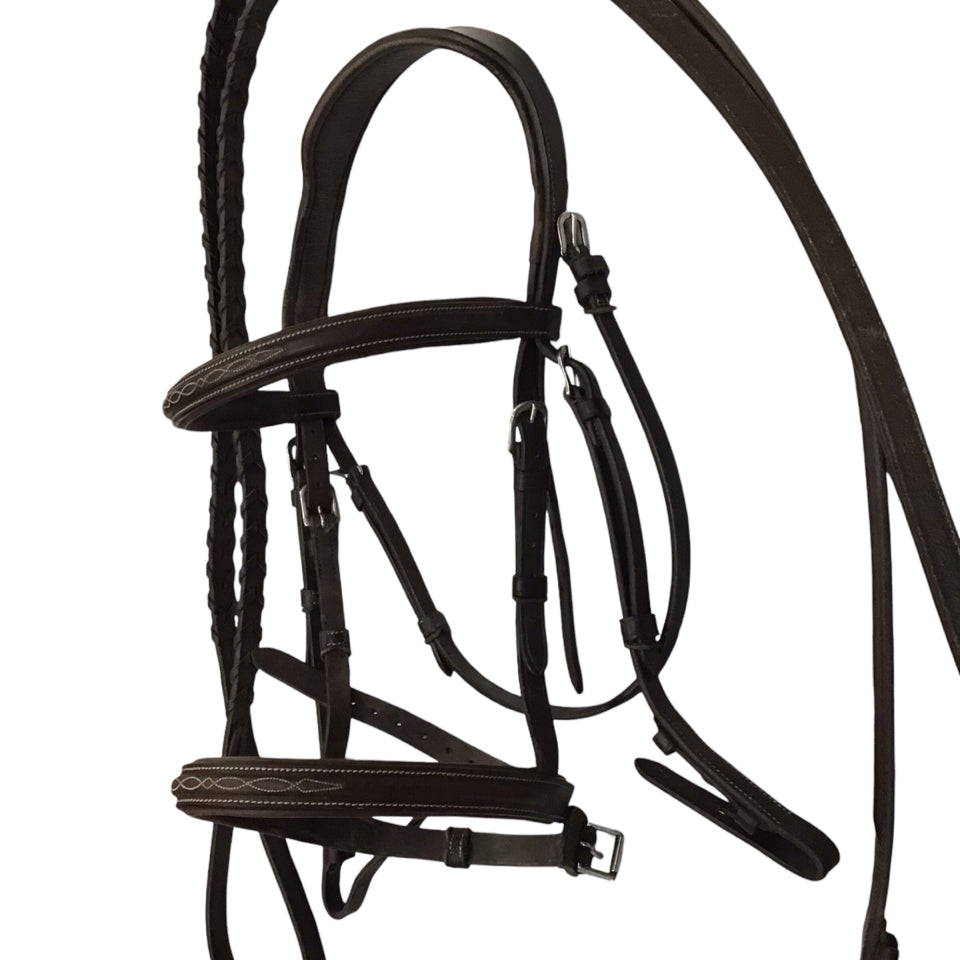 Voltaire Fancy Stitch Bridle with Reins Used - H