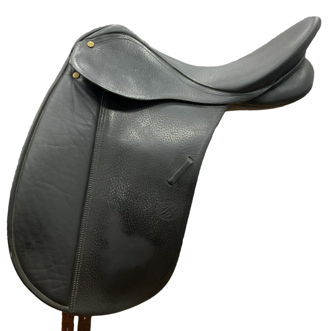 17" Bates Caprilli Medium Used Synthetic Dressage Saddle - H