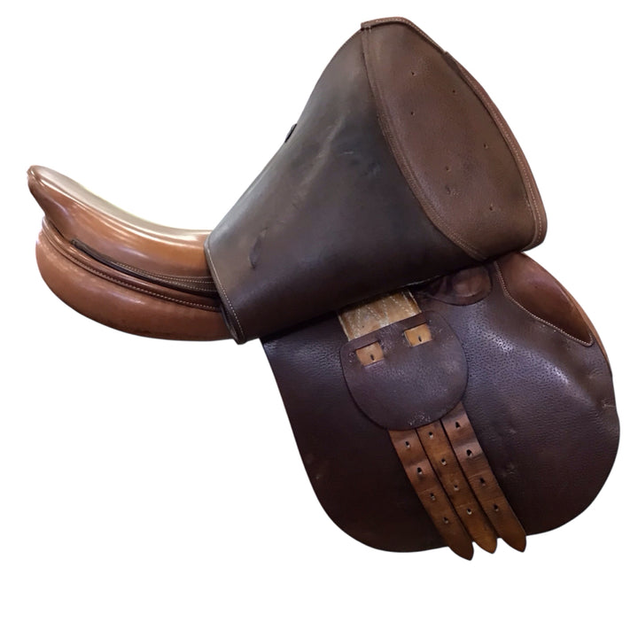17.5" Bruno Delgrange PJ Pro Medium Used Hunter/Jumper Saddle - H