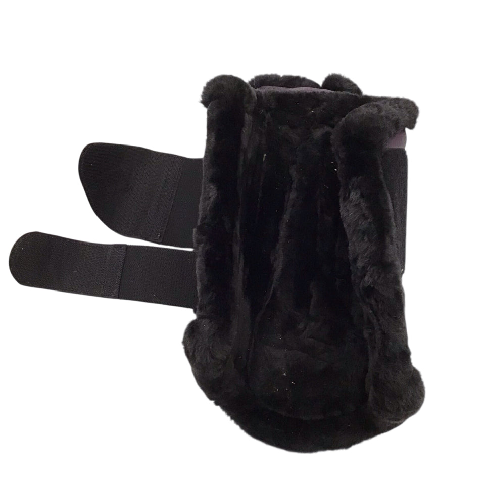 LeMieux Fleece Lined Brushing Boot Black Currant Large Used - H